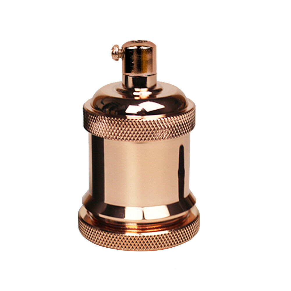 Rose Gold E27 Metal Lamp Holder for Vintage Edison Filament Bulbs