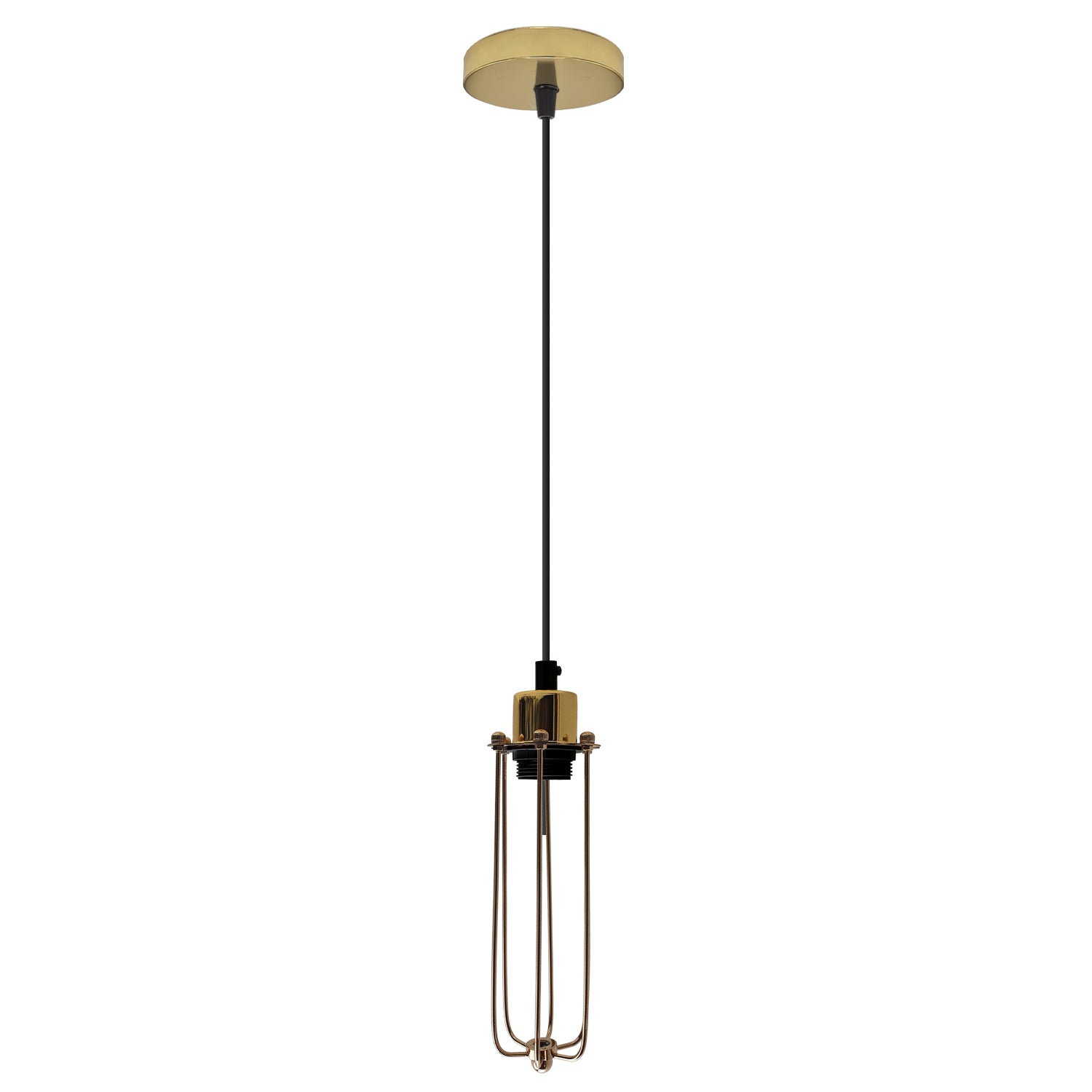 Single E27 Metal Cage Pendant Light, Vintage Industrial Adjustable Hanging Lamp