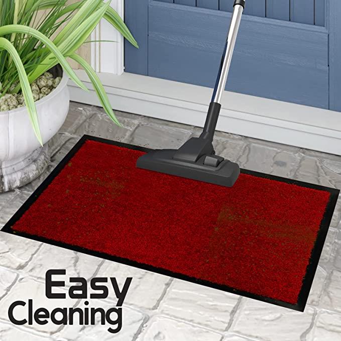Red Barrier Dirt Trapping Entrance Mat with Non-Slip Nitrile Rubber Backing 120 x 180cm