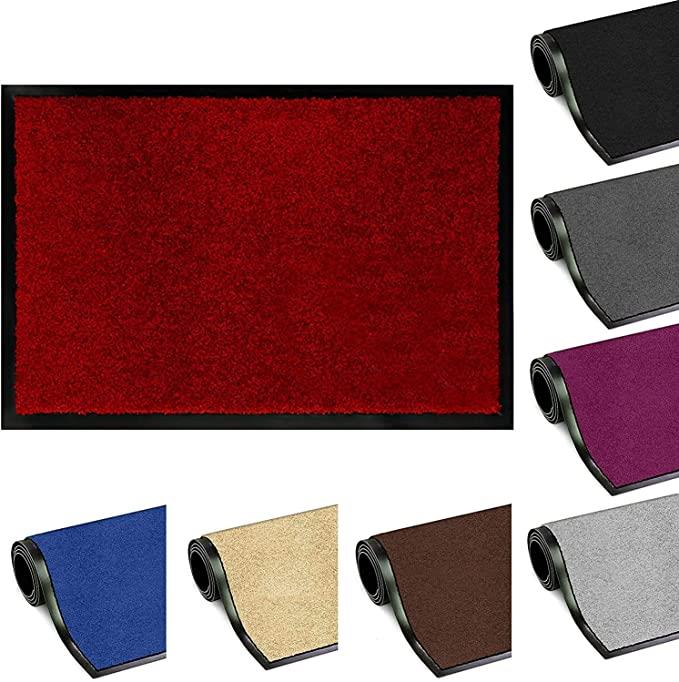 Red Barrier Dirt Trapping Entrance Mat with Non-Slip Nitrile Rubber Backing 120 x 180cm