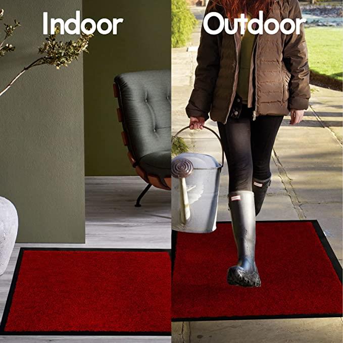 Red Barrier Dirt Trapping Entrance Mat with Non-Slip Nitrile Rubber Backing 120 x 180cm