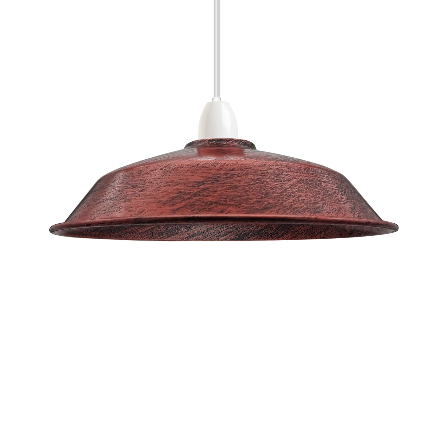 3 Pack Rustic Red Retro Vintage Lampshade Easy Fit E27/B22 Base