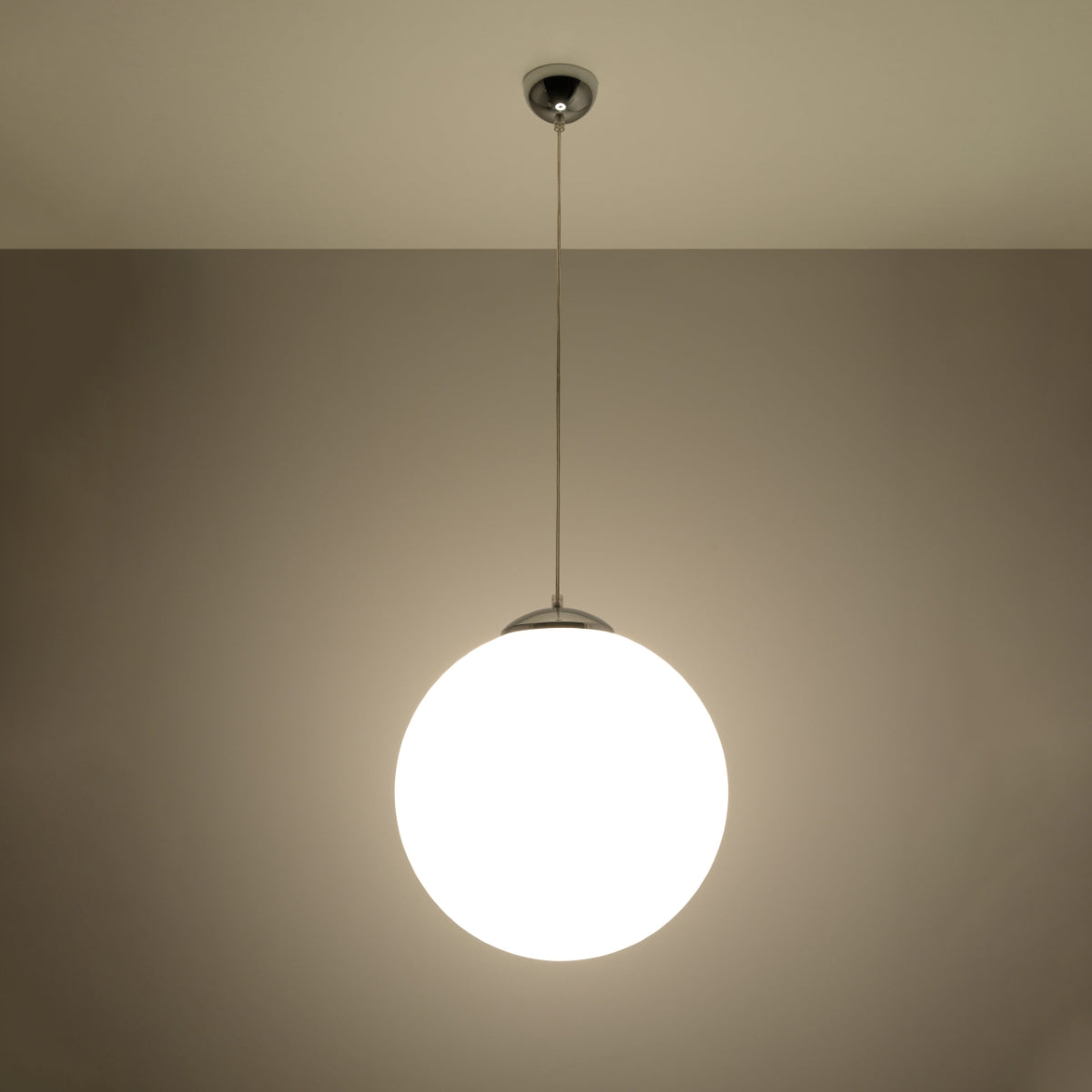 Pendant lamp steel, glass Ugo minimalistic Design E27