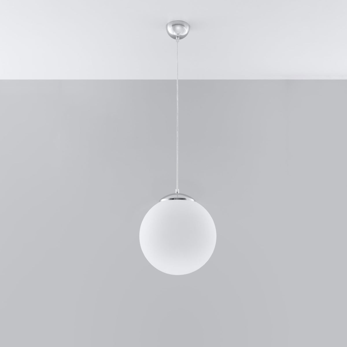 Pendant lamp steel, glass Ugo minimalistic Design E27