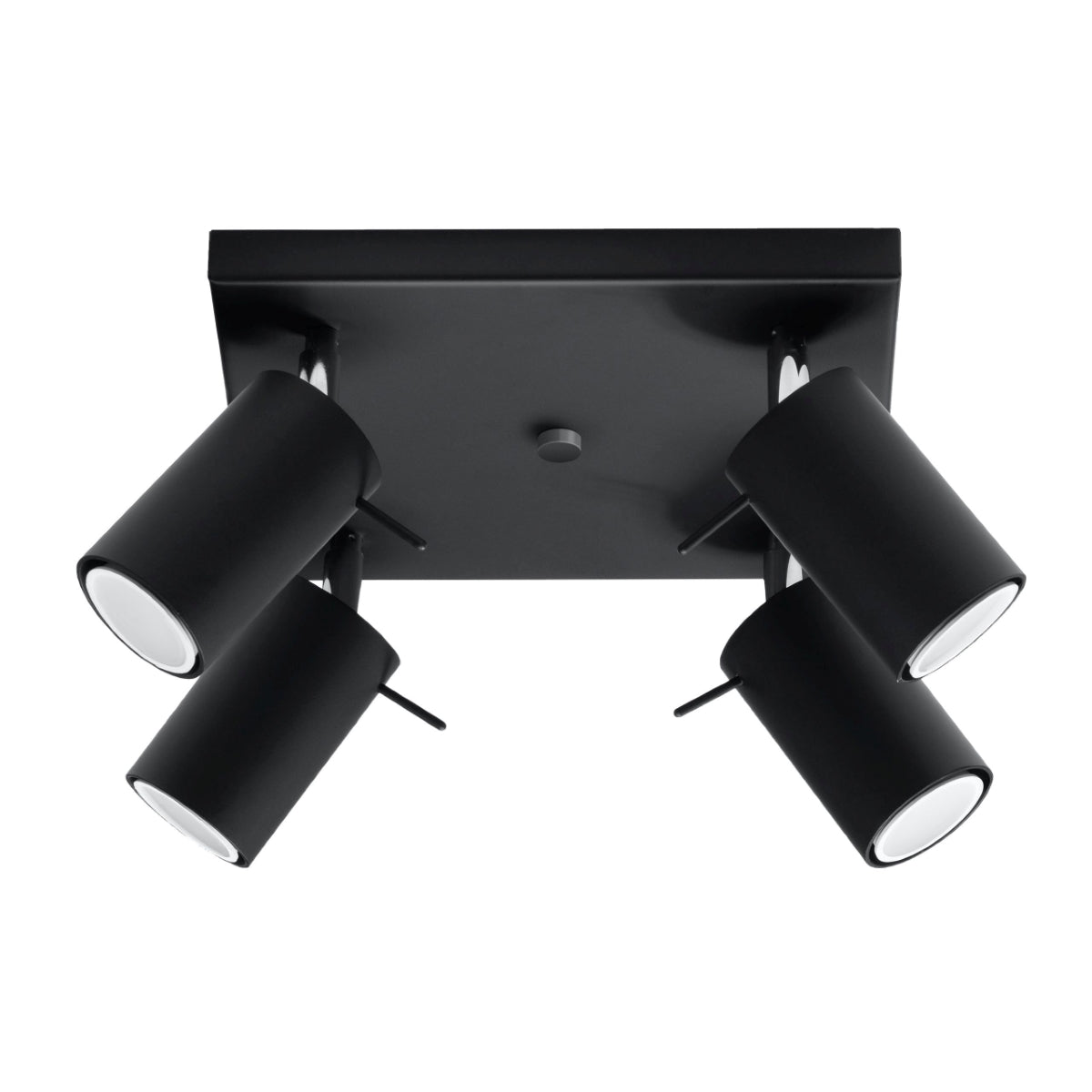 Modern Black Steel Ring Ceiling Lamp GU10