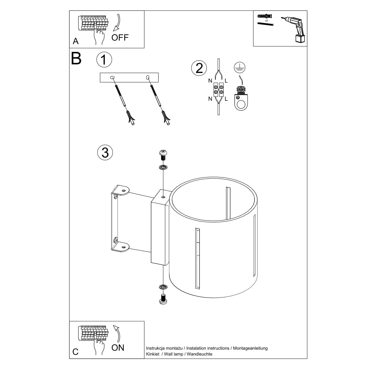 Wall lamp aluminum Inez modern Design G9