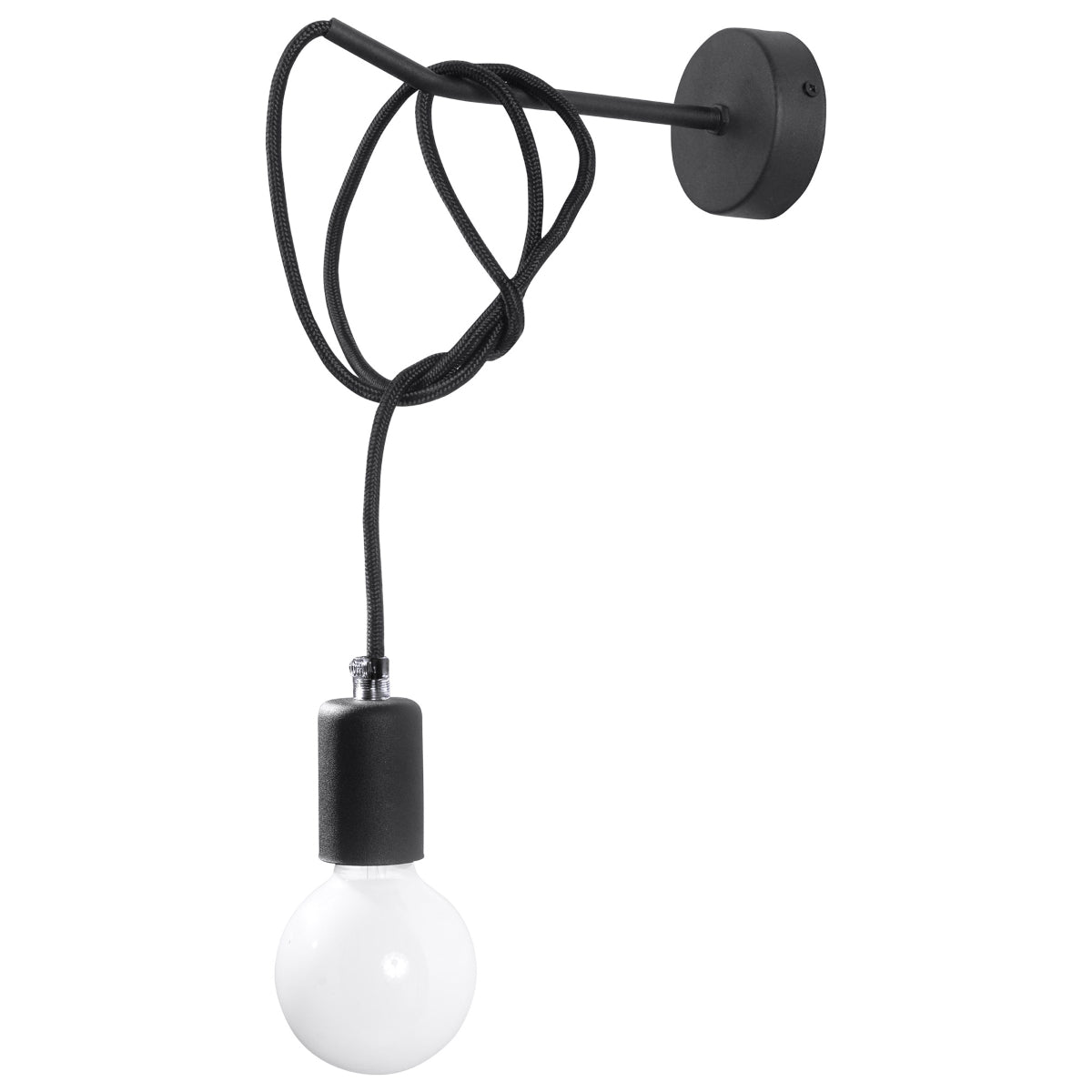 Wall lamp fabric, steel Edison loft Design E27