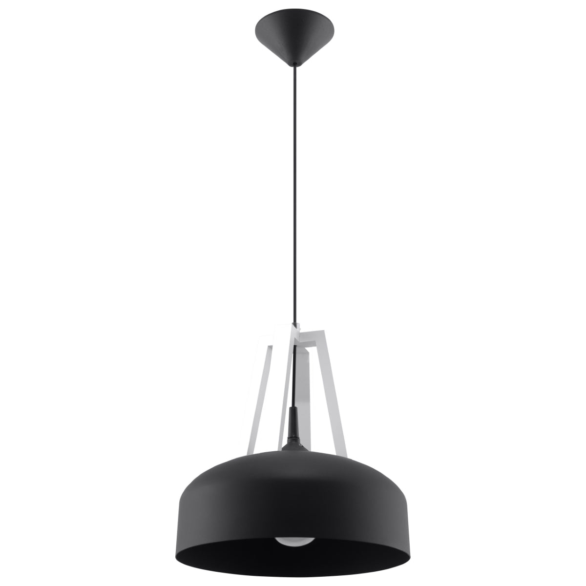 Pendant lamp steel, wood Casco modern Design E27