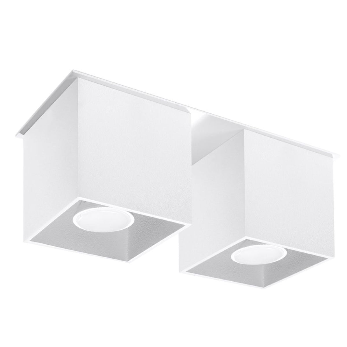 Quad Modern Aluminum Ceiling Lamp GU10, White