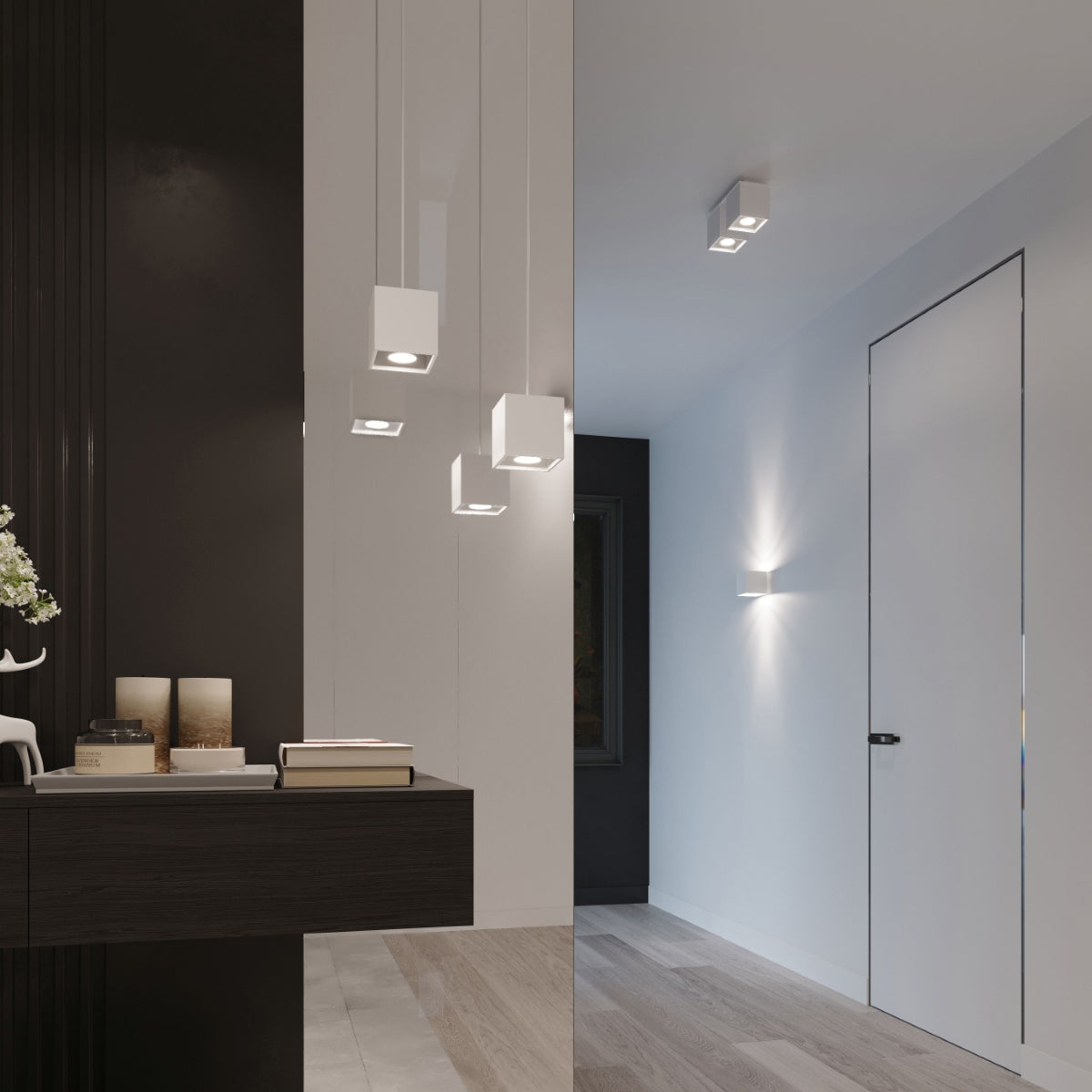 Ceiling lamp aluminum Quad modern Design GU10