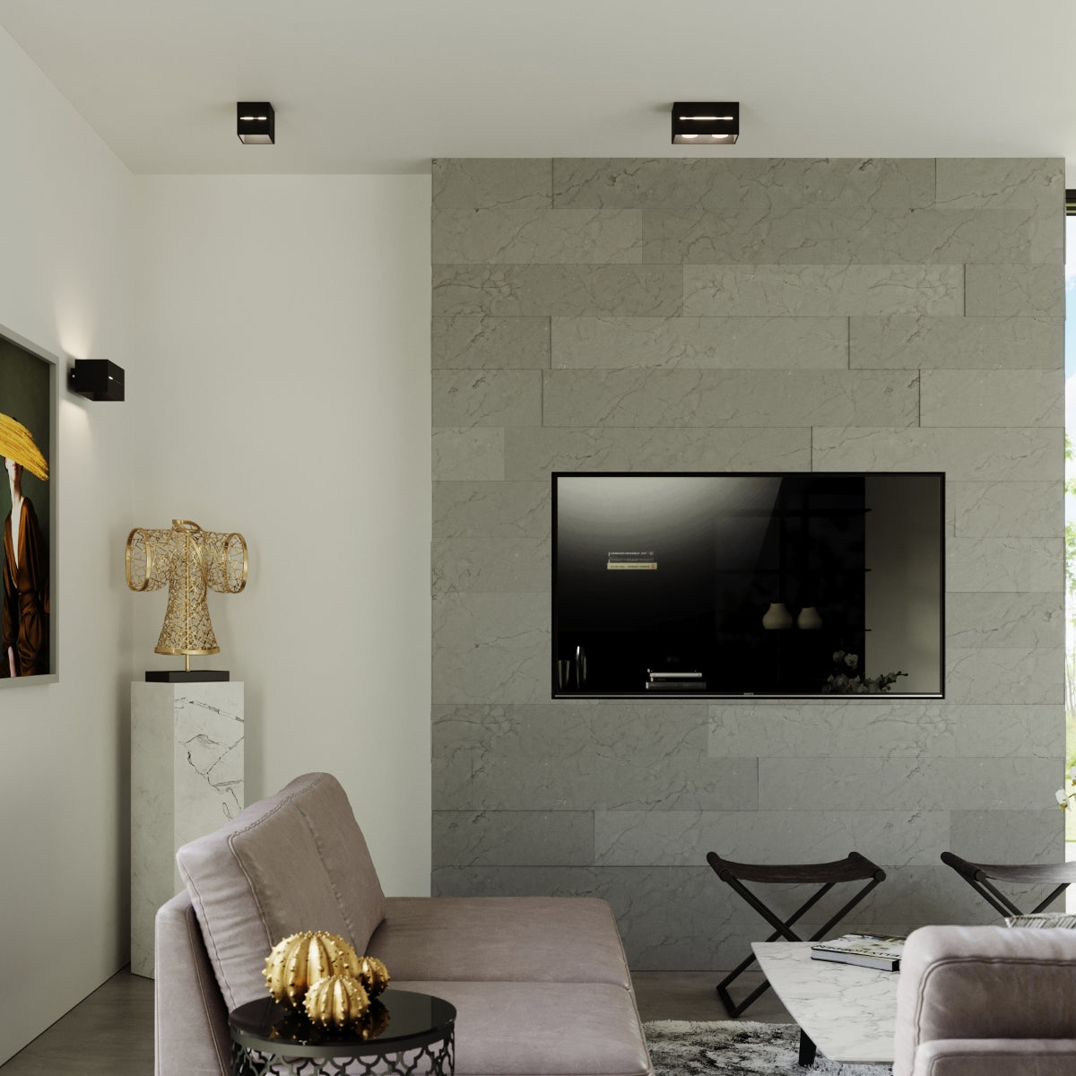 Ceiling lamp aluminum Lobo modern Design G9
