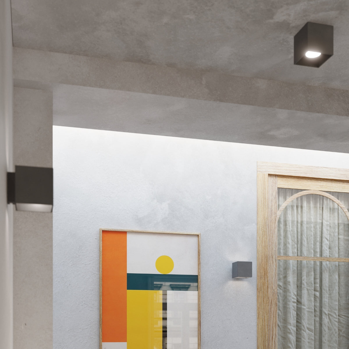 Ceiling lamp aluminum Quad modern Design G9