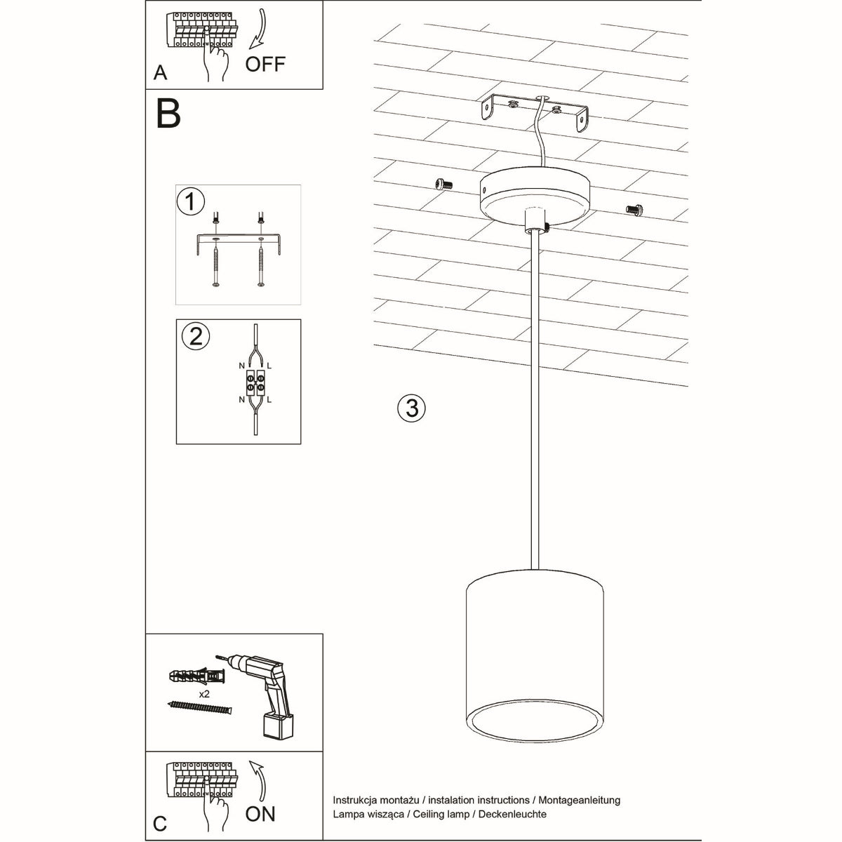 Pendant lamp aluminum Orbis modern Design GU10