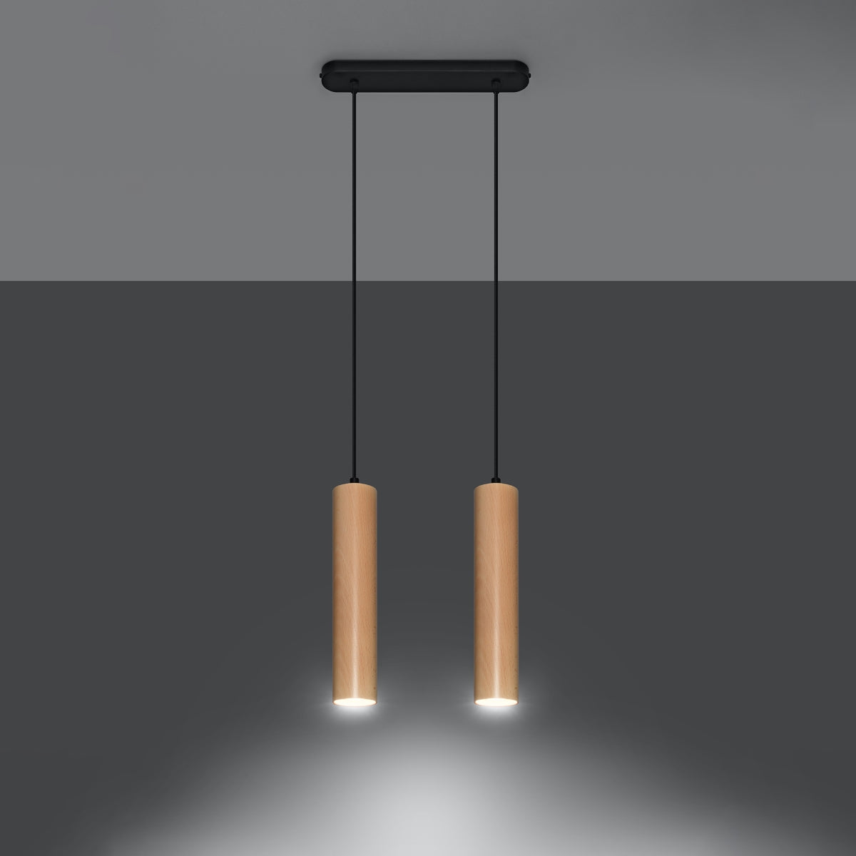 Pendant lamp wood Lino Scandinavian Design GU10