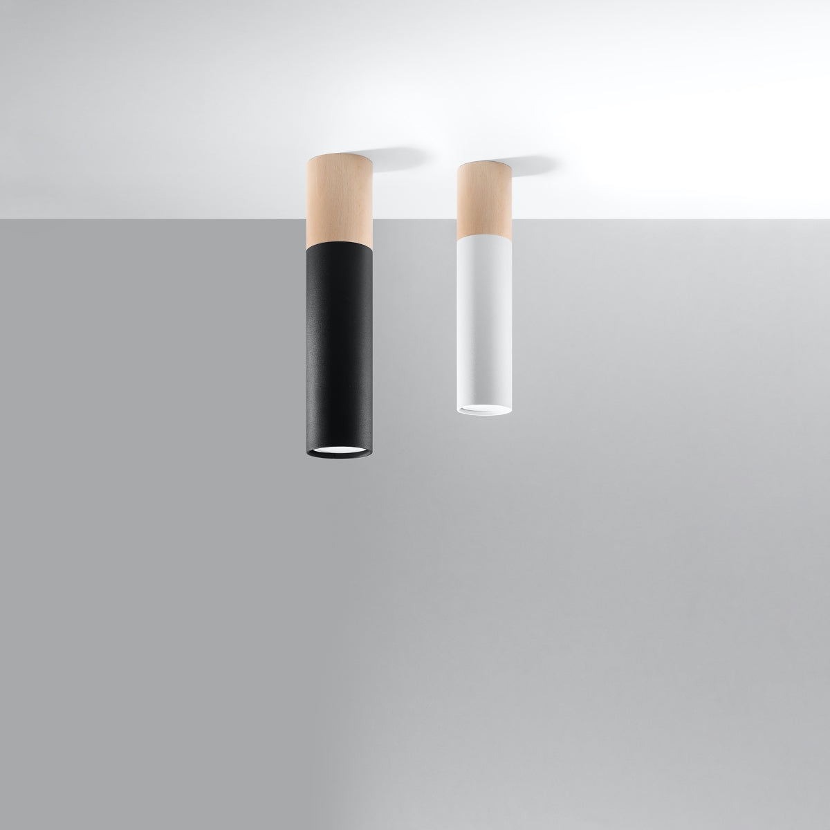 Ceiling lamp steel, wood Pablo modern Design GU10