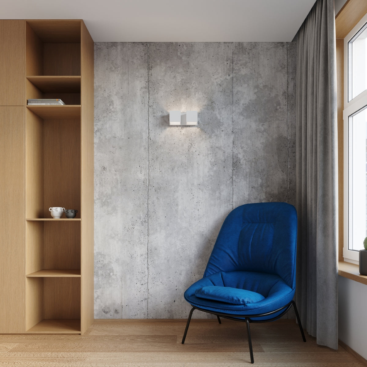 Wall lamp aluminum Quad modern Design G9
