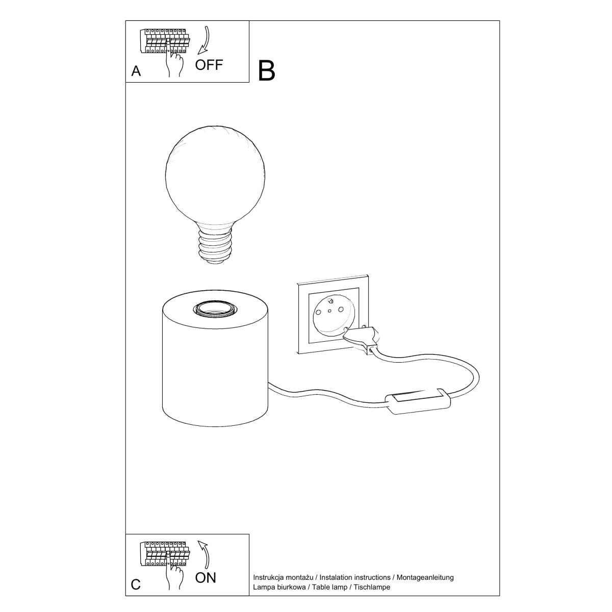 Desk lamp wood Salgado Scandinavian Design E27