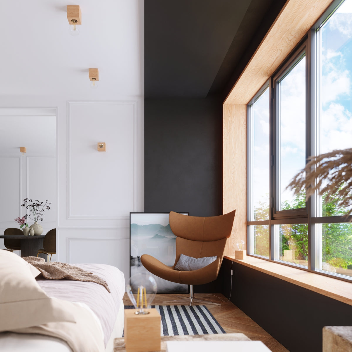 Ceiling lamp wood Ariz Scandinavian Design E27