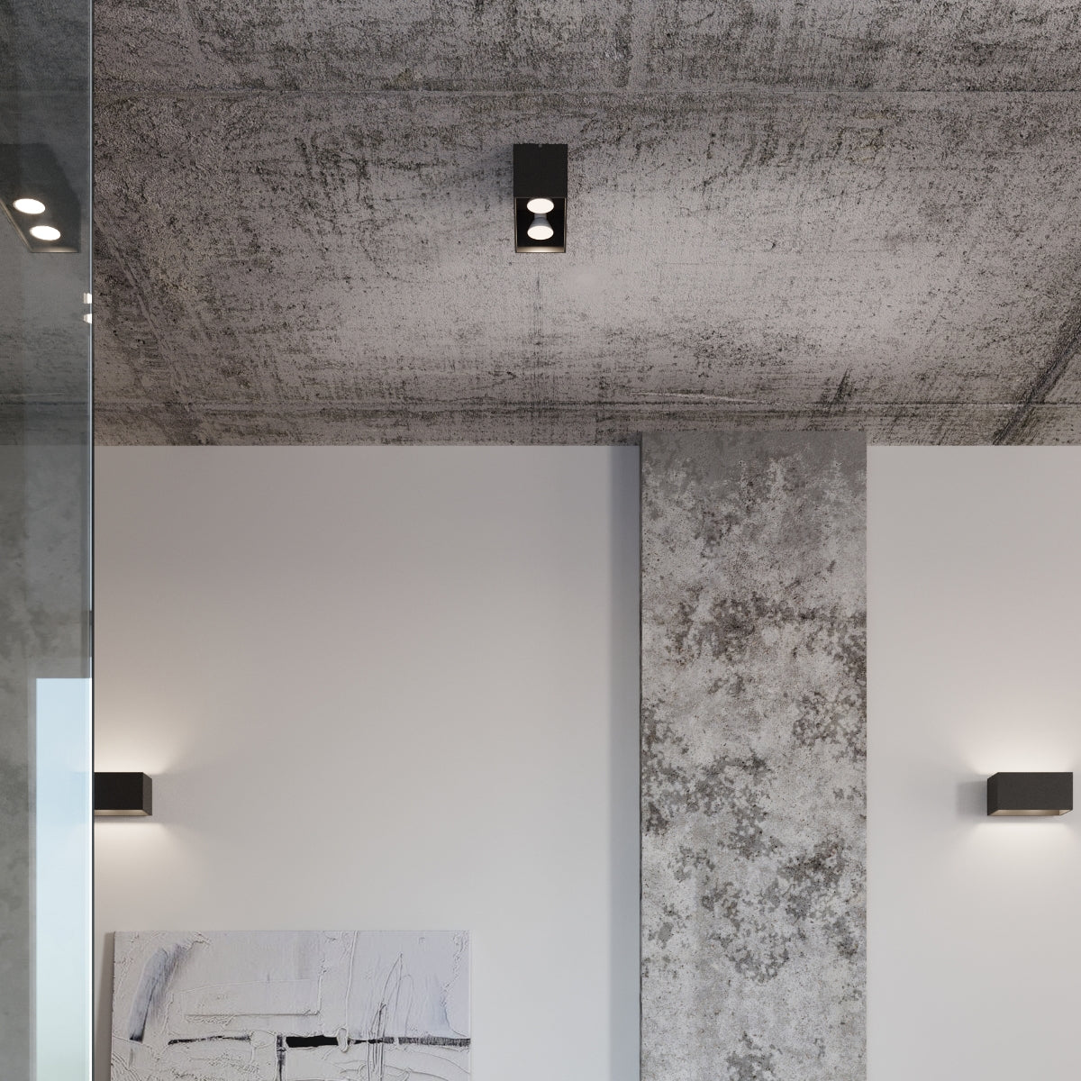 Wall lamp aluminum Quad modern Design G9