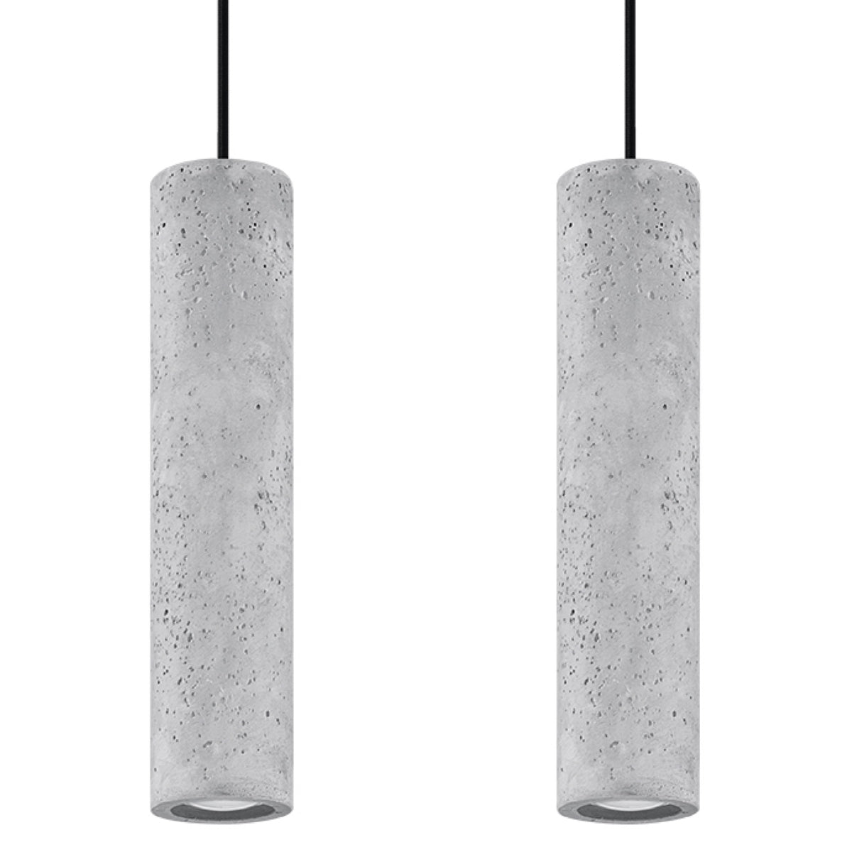 Luvo Grey Concrete Industrial Pendant Lamp GU10
