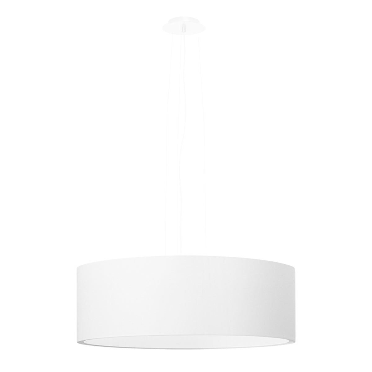 Rollo Minimalistic Chandelier, Fabric PVC Steel, E27, White