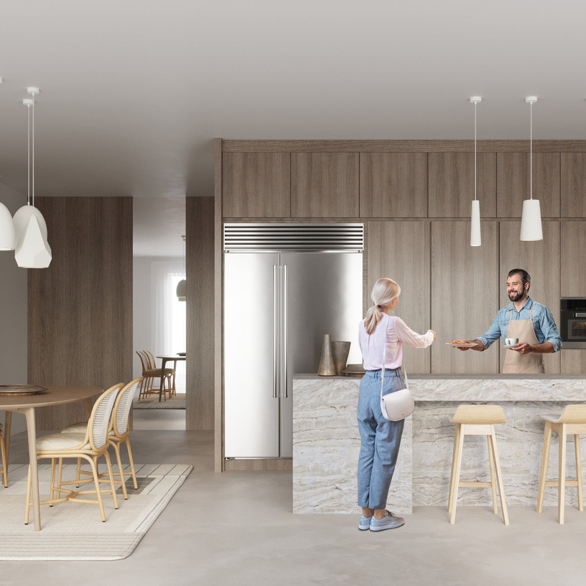 Pendant lamp ceramics Bukano modern Design E27