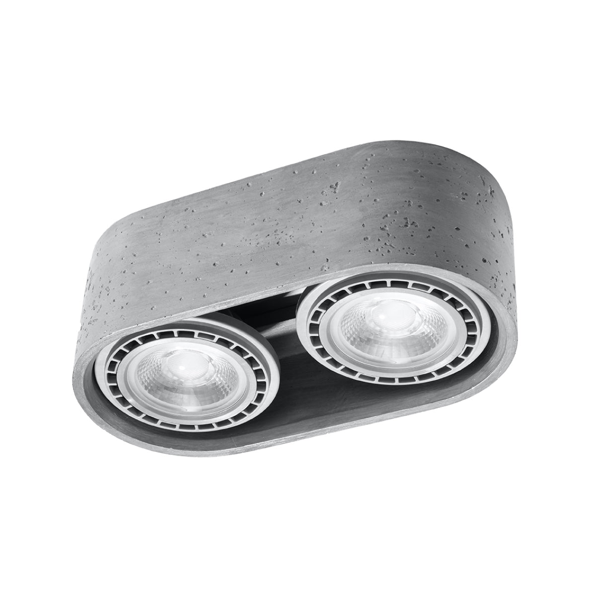 Concrete Industrial Ceiling Lamp, GU10, Grey