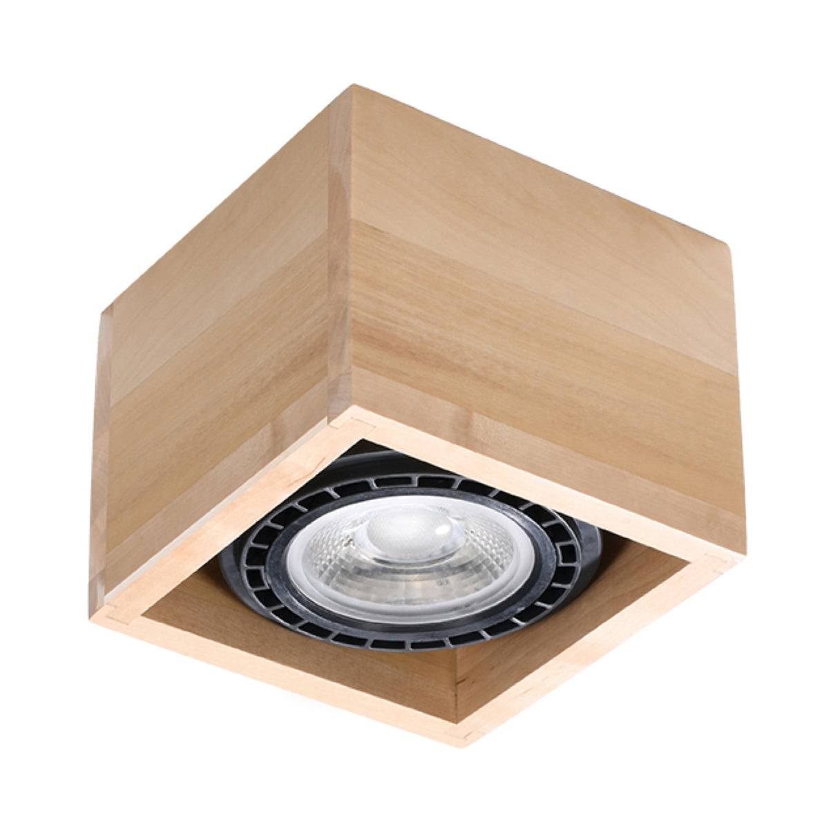 Quatro Scandinavian Design Wooden Ceiling Lamp GU10