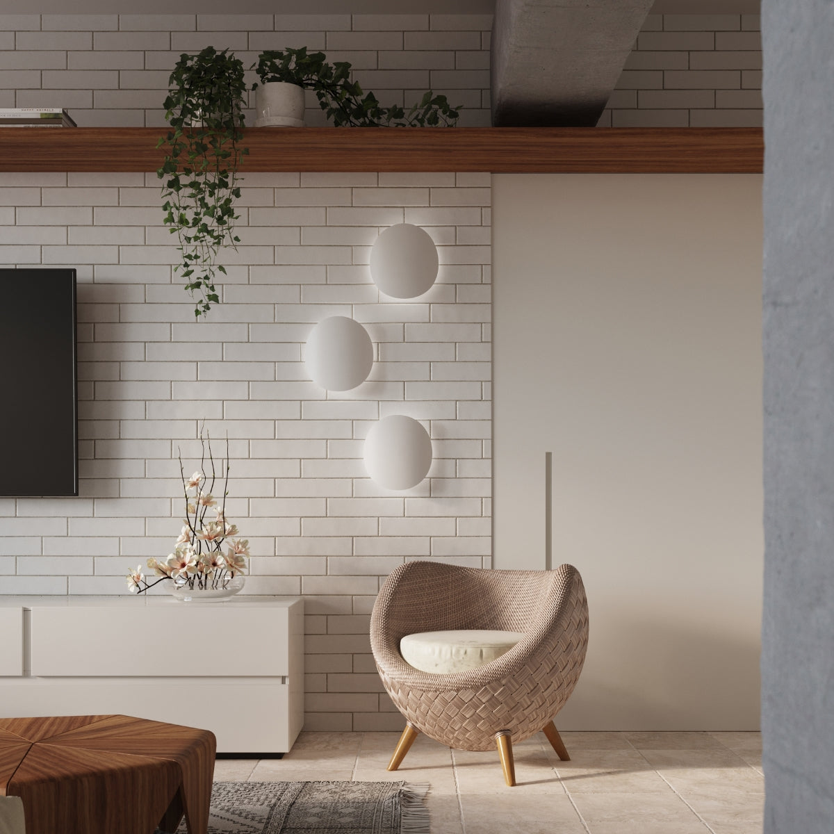 Wall lamp steel Senses modern Design G9