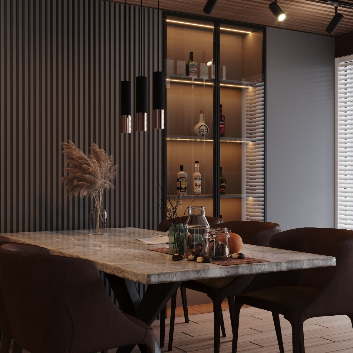 Pendant lamp steel Loopez modern Design GU10