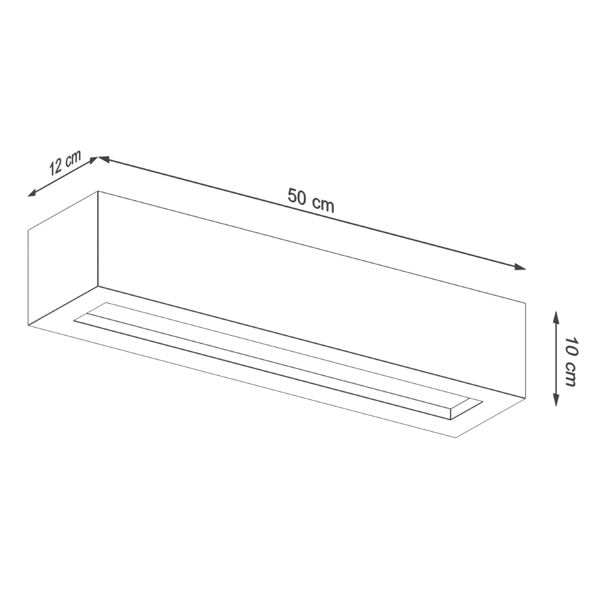 Wall lamp concrete, glass Vega modern Design E27