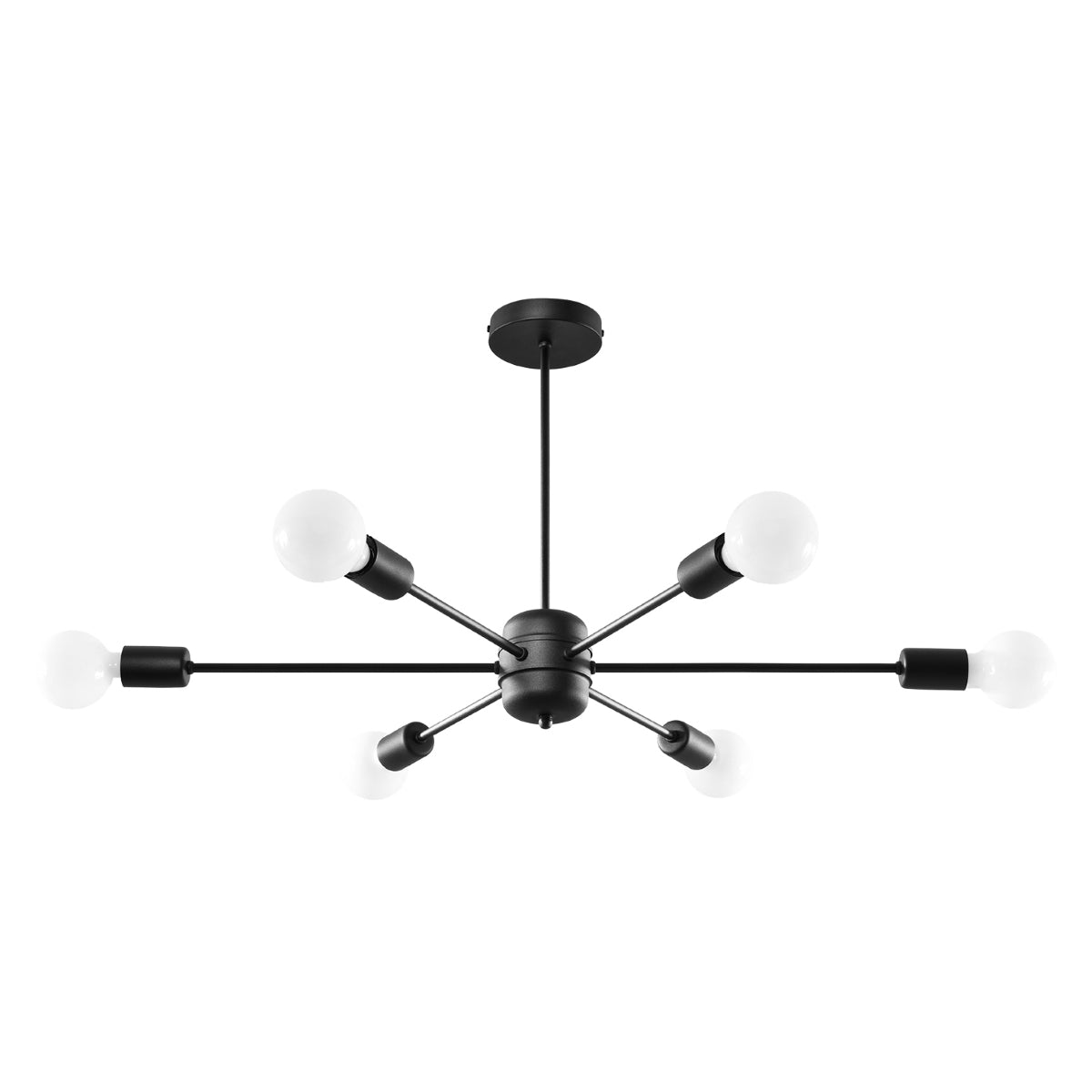 Lango Modern Steel Chandelier E27 Black