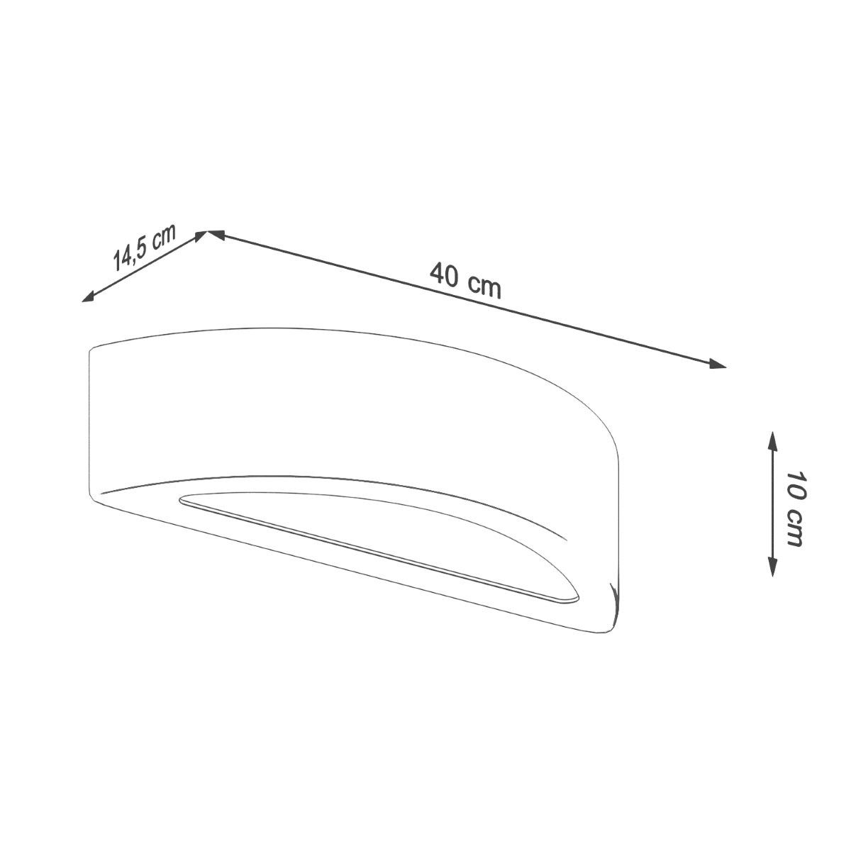 Wall lamp concrete, glass Atena modern Design E27