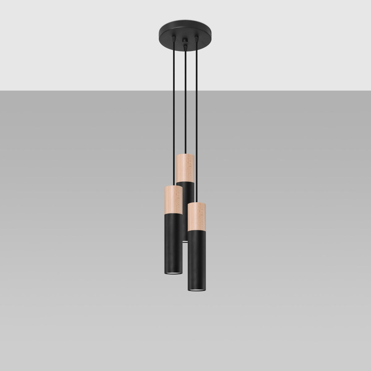 Pendant lamp steel, wood Pablo modern Design GU10