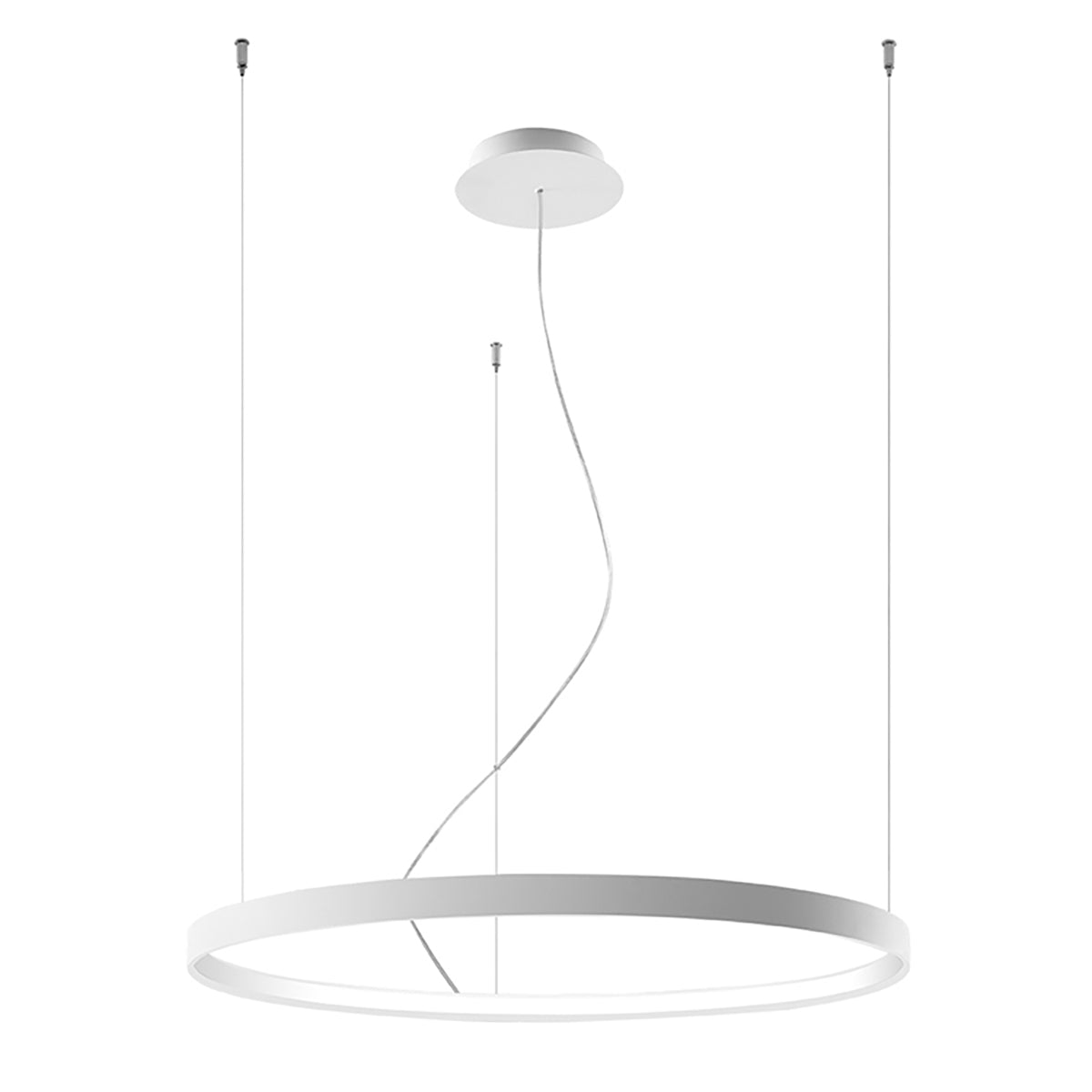 Rio Modern LED Chandelier, White Aluminium