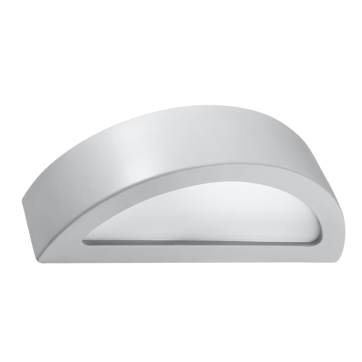 Atena Modern Ceramic and Glass Wall Lamp, Grey, E27