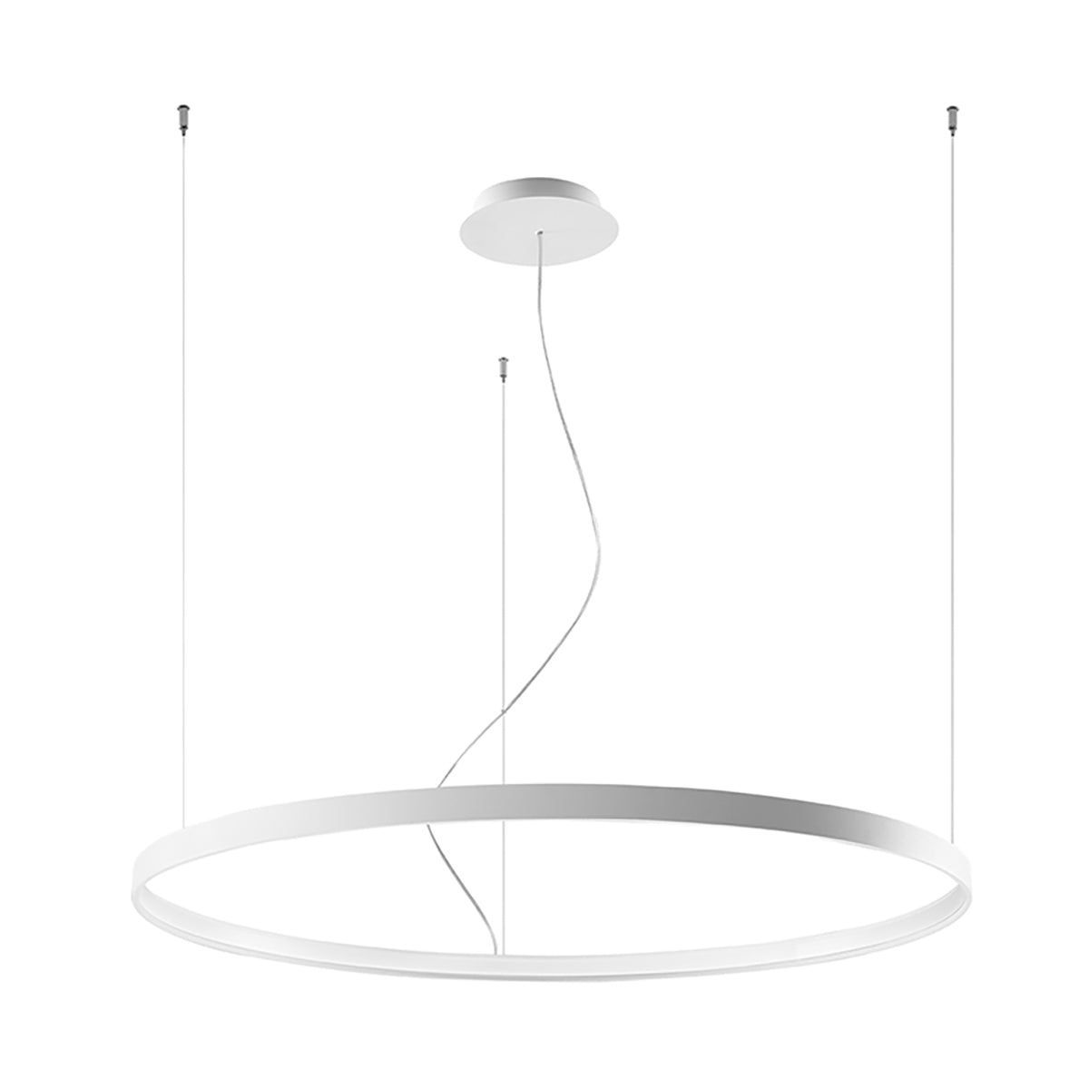 Rio Modern White Aluminum LED Chandelier