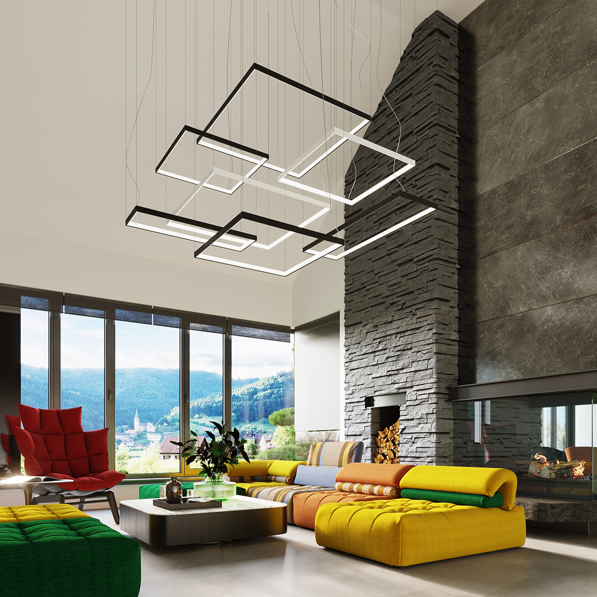 Chandelier aluminum Nelya modern Design LED