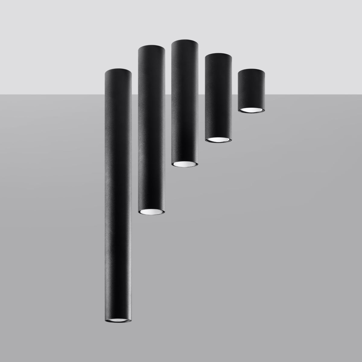 Sollux Lighting Lagos Ceiling Lamp, Steel, Black, Modern Design, GU10