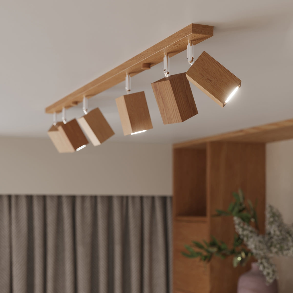 Ceiling lamp wood Keke Scandinavian Design GU10