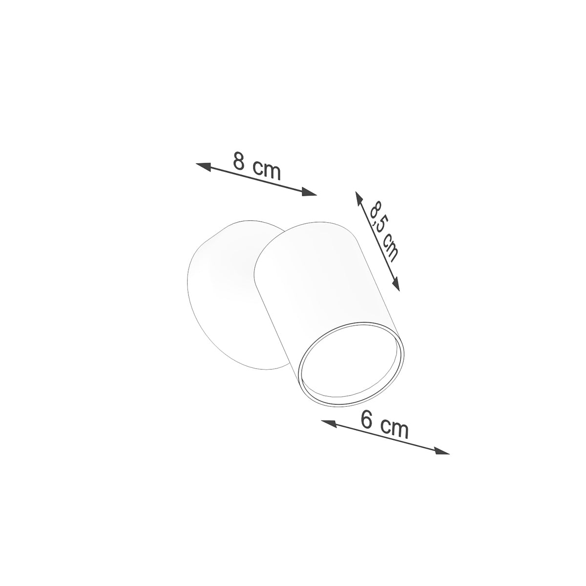 Wall lamp steel Lemmi minimalistic Design GU10