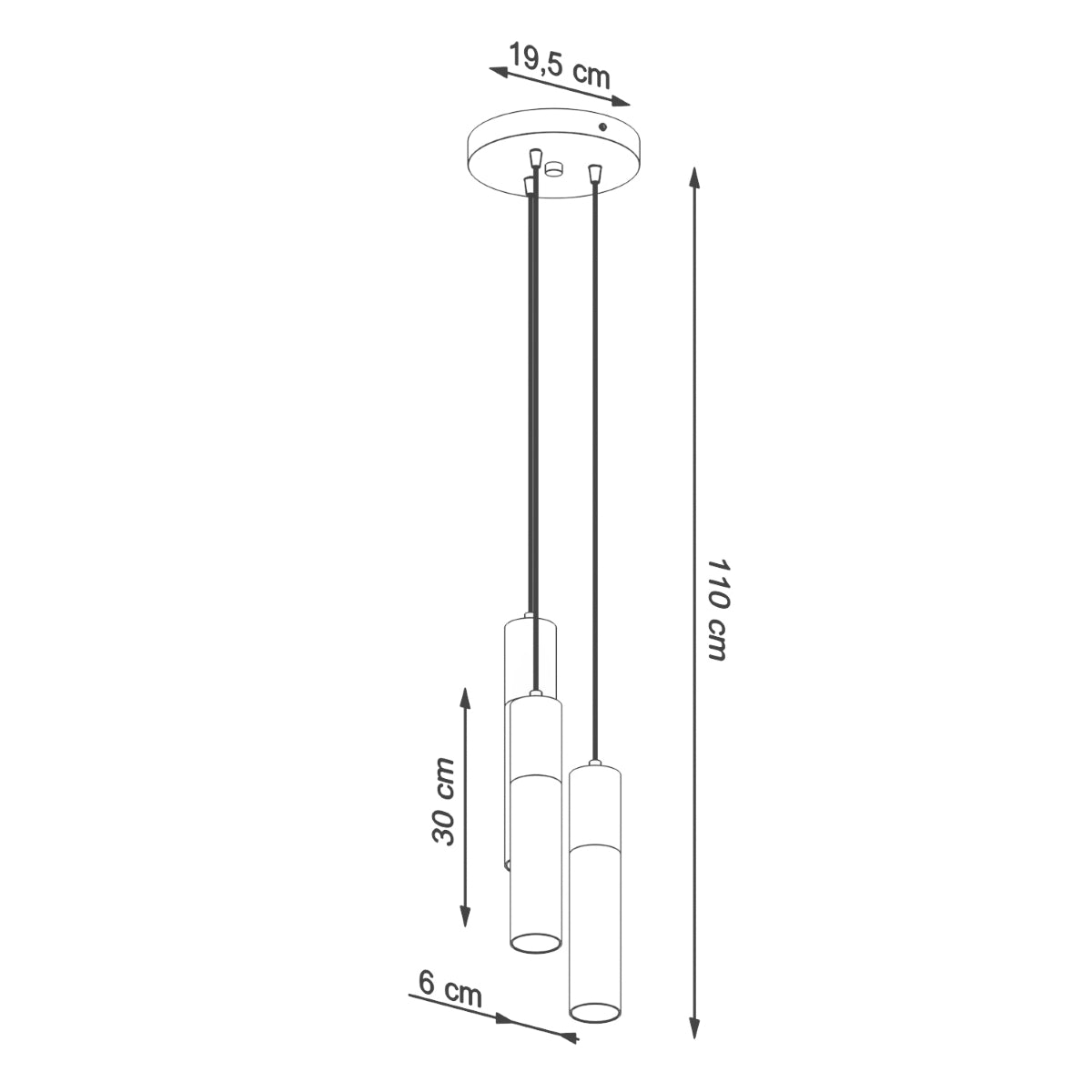 Pendant lamp Steel, concrete Borgio modern Design GU10