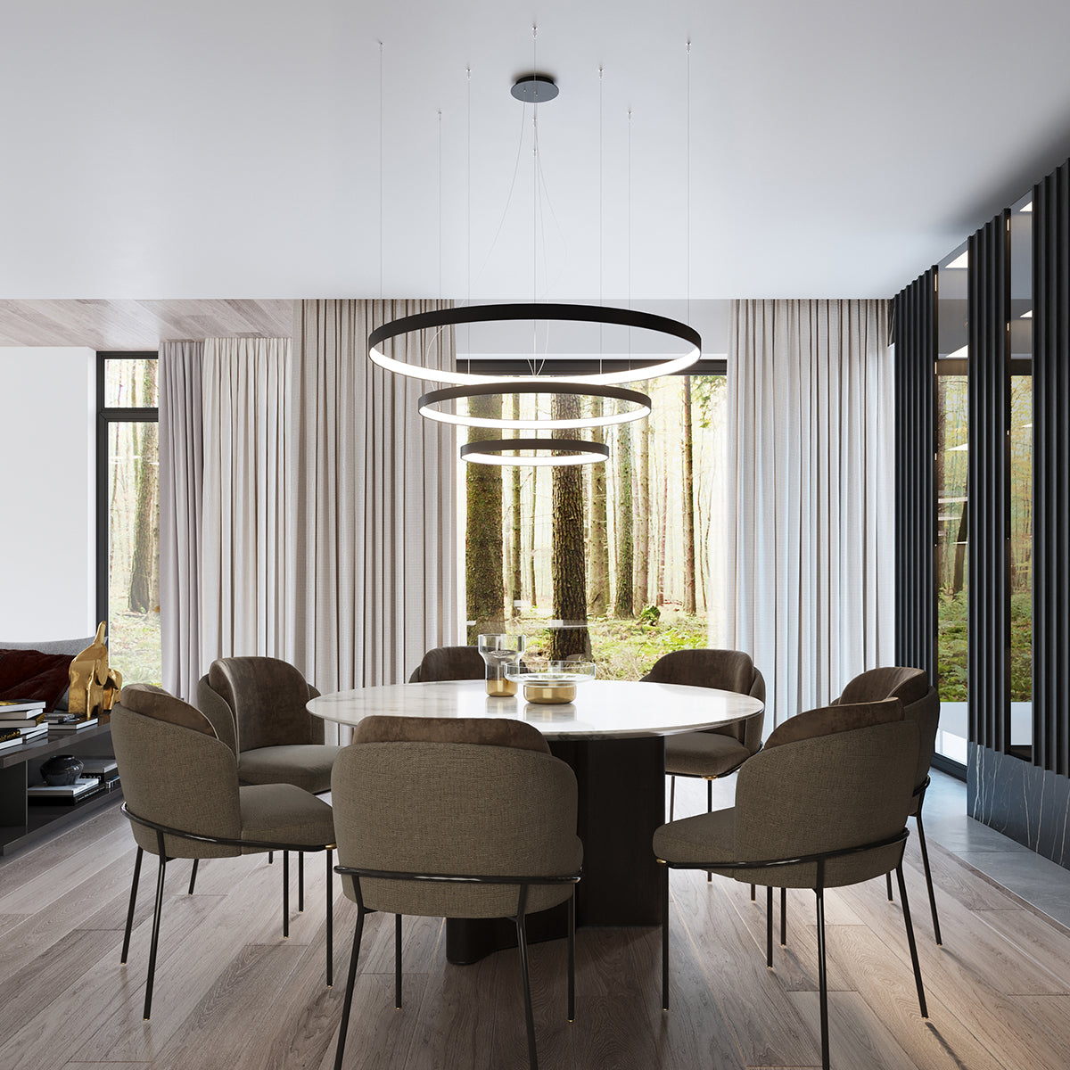 Chandelier aluminum Rio modern Design LED