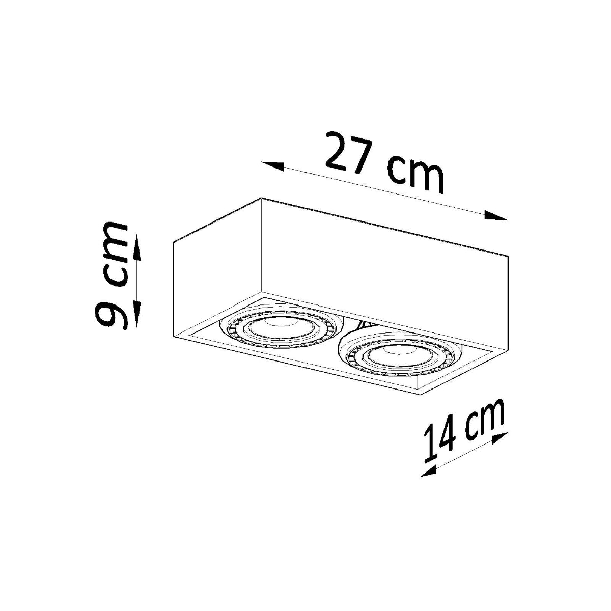 Ceiling lamp concrete Quatro industrial Design GU10
