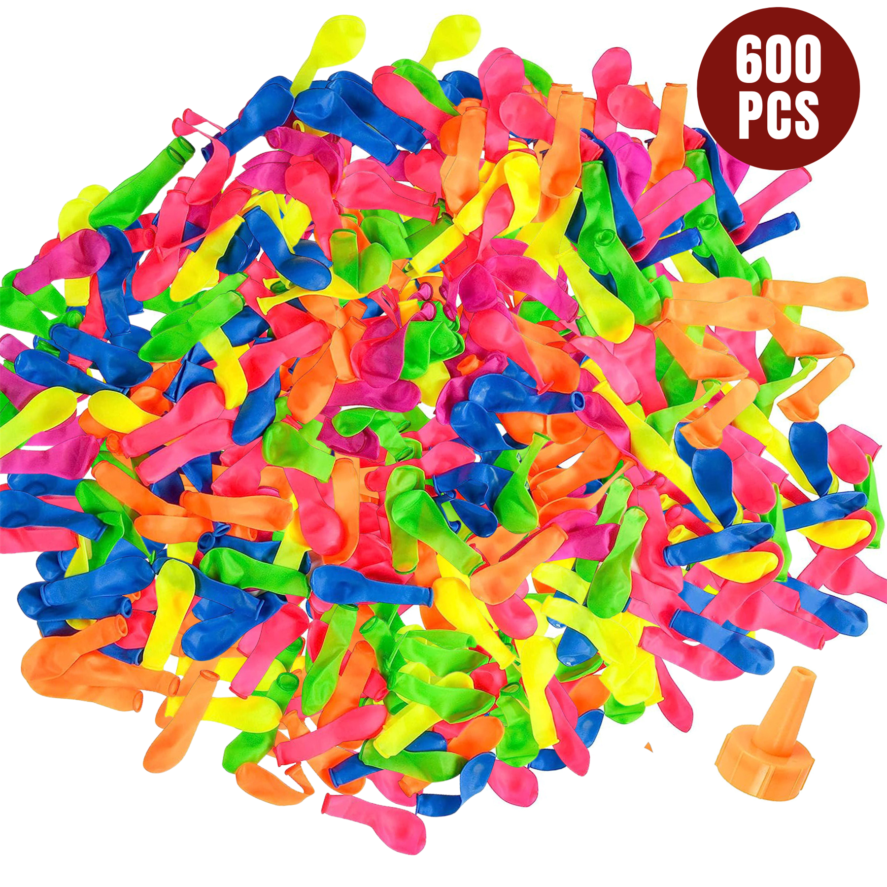 SOKA 600 Piece Water Bombs with Nozzle, Fun Outdoor Water Play for Ages 8+