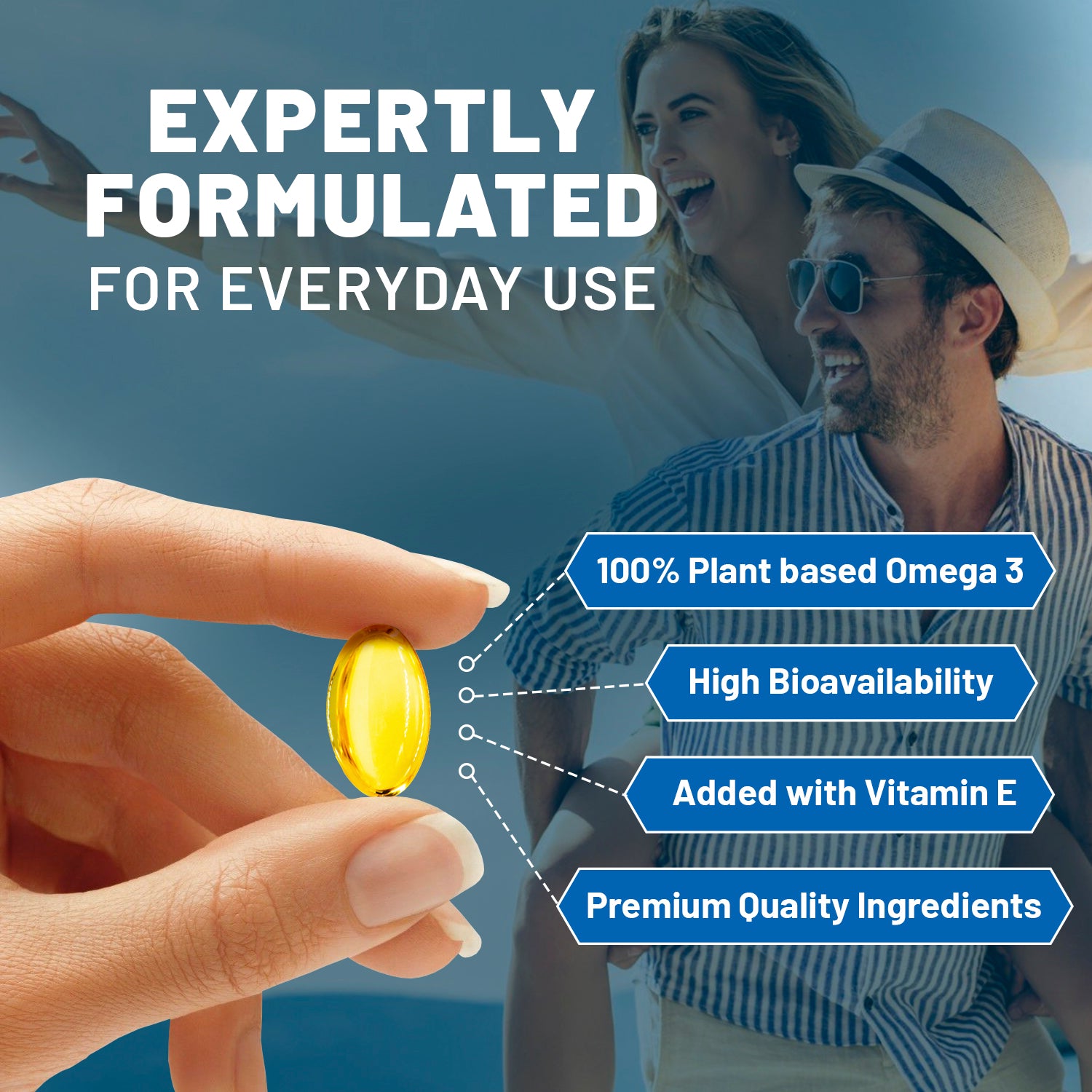 Prowise Vegan DHA Omega-3 Softgels from Algae Oil with Vitamin E, 60 Count
