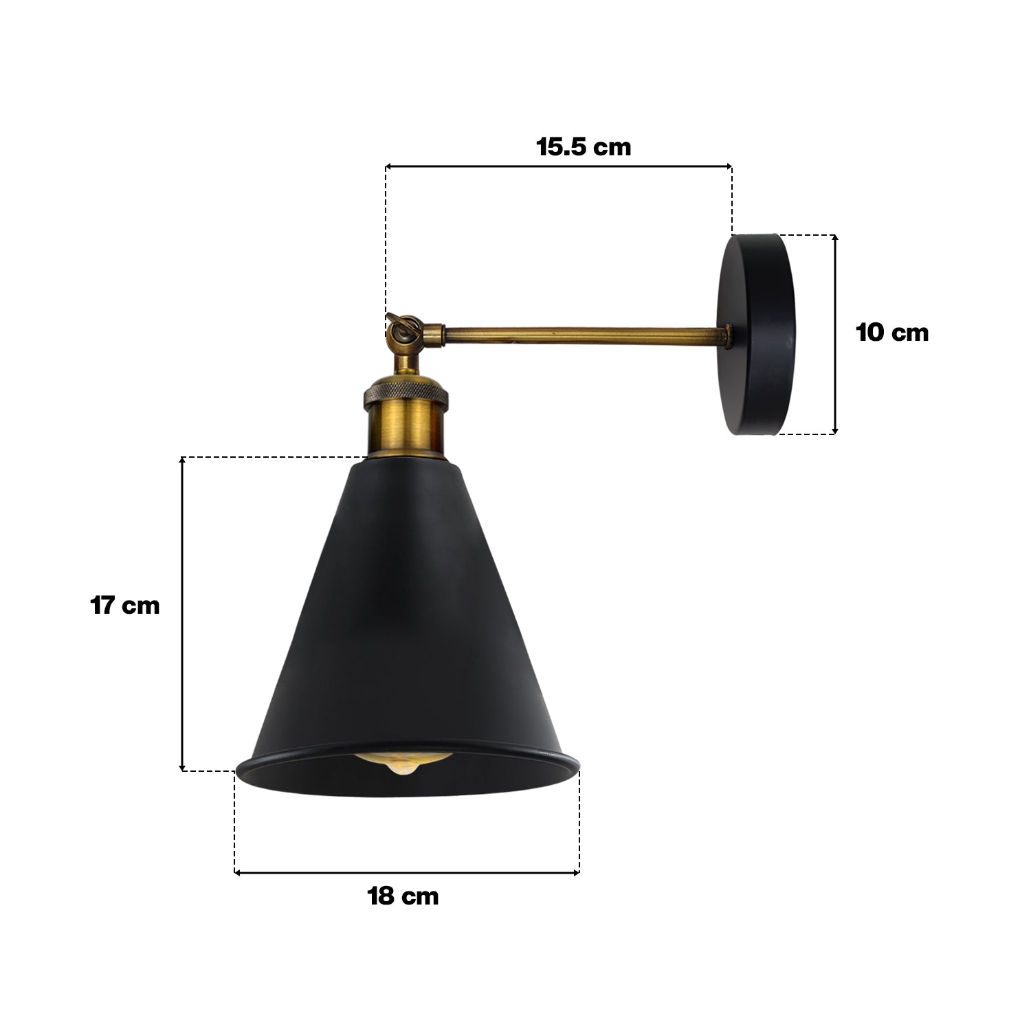 Vintage Retro Industrial Brushed Silver Wall sconce Metal Wall Light Wall Lamp Long Arm Neck Mount Easy fit
