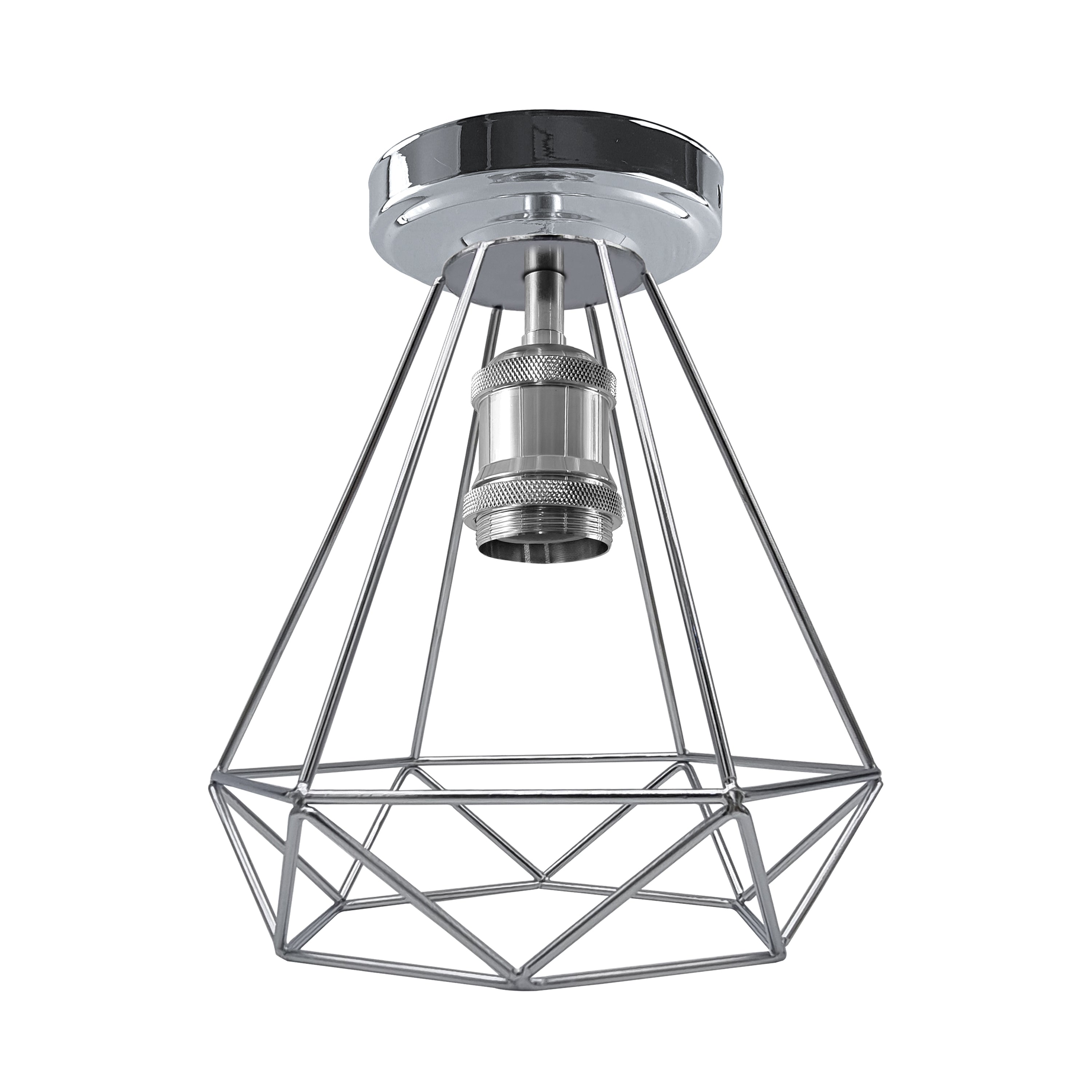 Vintage Metal Semi Flush Mount Ceiling Light Fixture, E27, 60W
