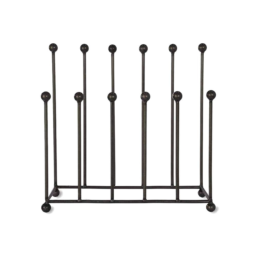 Neo Antique Style Black Powder Coated Metal Boot Rack Holds 4 Pairs
