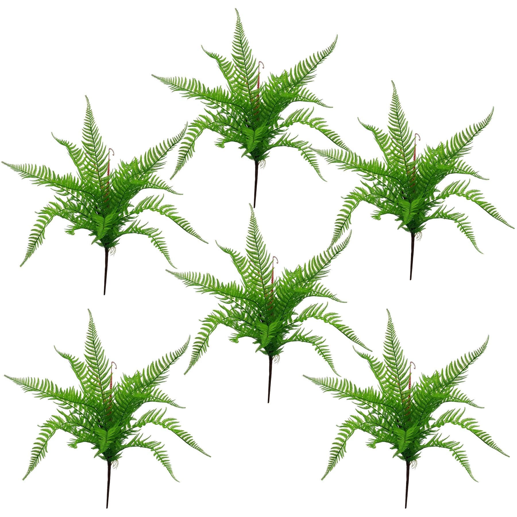 Leaf Artificial Bushy Dixie Wood Fern 60cm Dark Green Plant